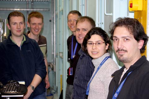 Patrick Kluth and ANU colleagues with the SAXS beamline team